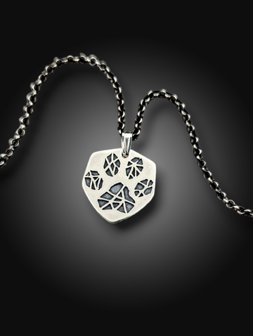 **RESERVED FOR COOKIE** sterling silver pawprint necklace