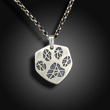 sterling silver pawprint necklace