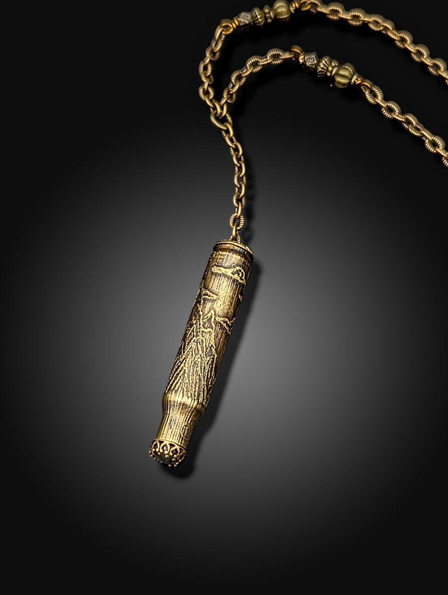 Message In A Bullet Necklace - Secret Message Design (Stay Curious)