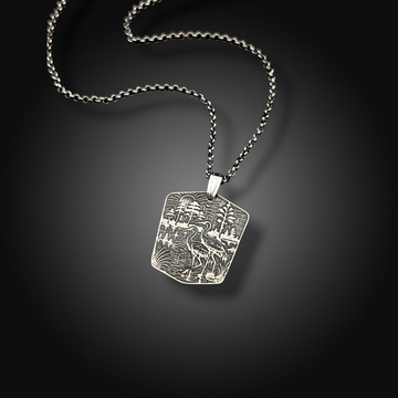 SOUTHERN WILDS: Hand-Etched Sterling Silver Necklace