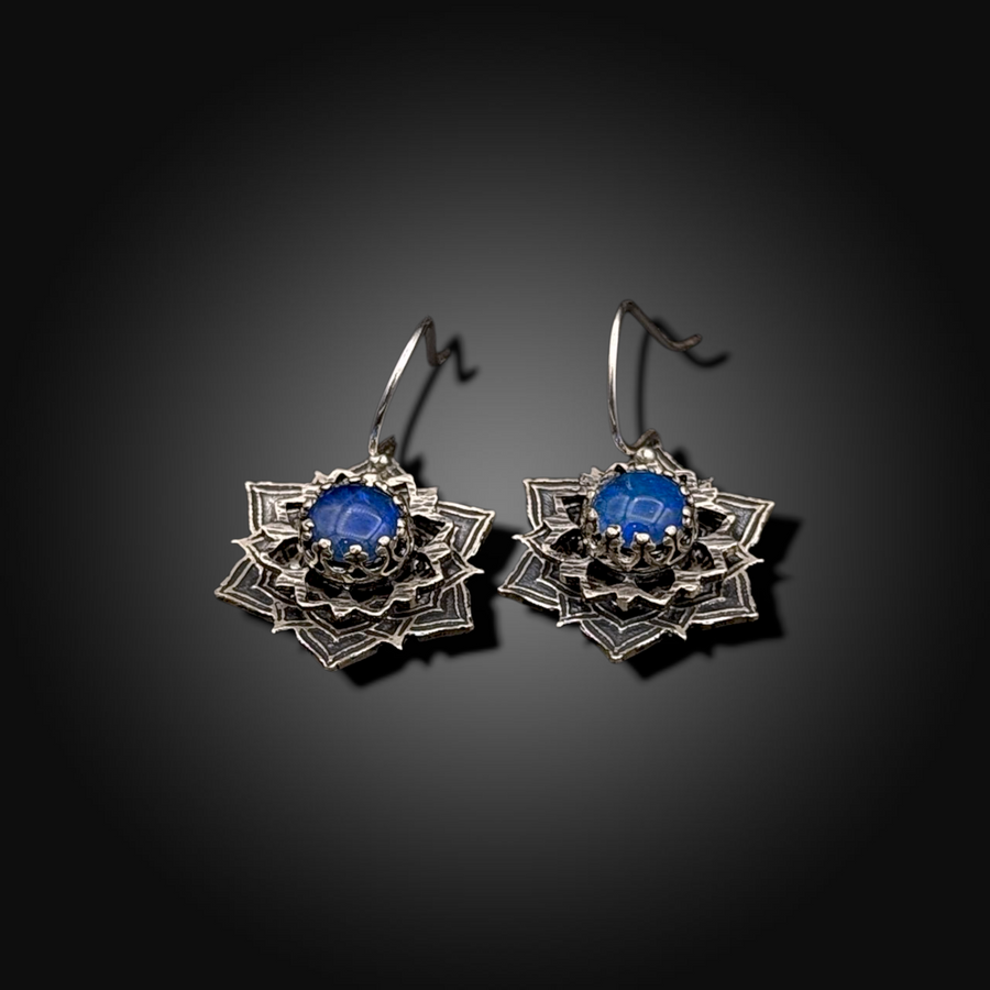 ORPHEUS:  Sterling Silver Earrings with Australian Opal