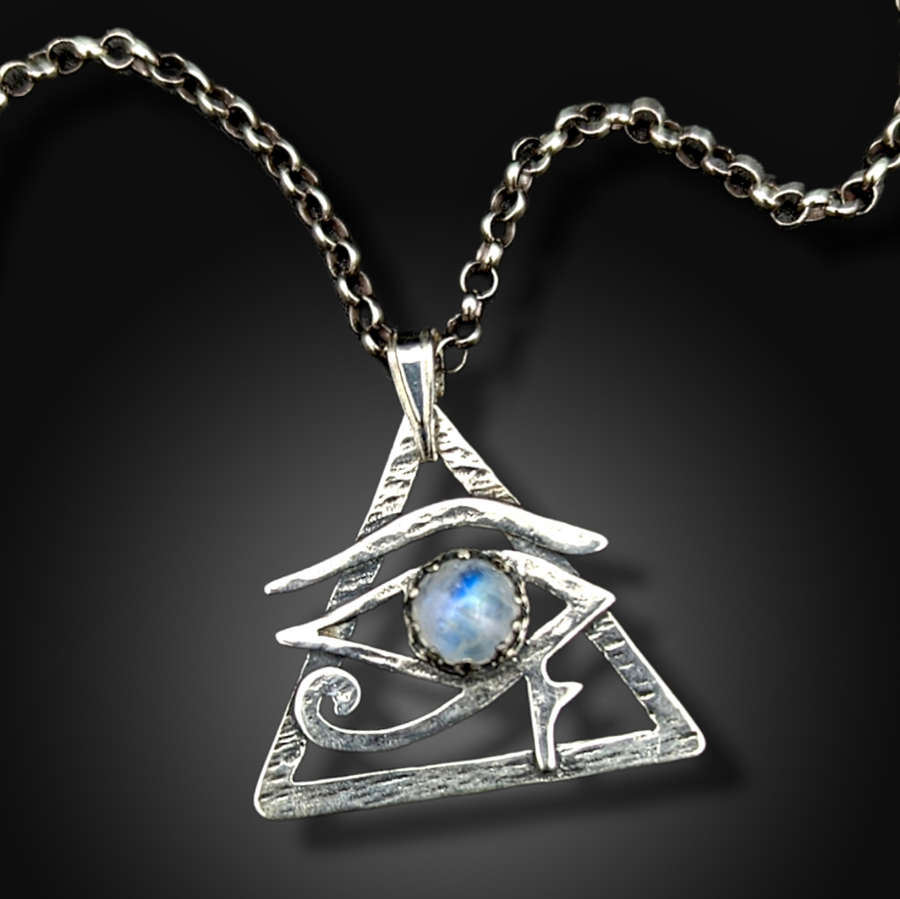 sterling silver eye of ra necklace
