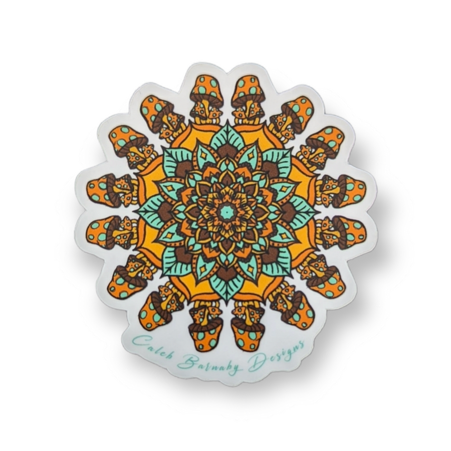 Mushroom Mandala Sticker
